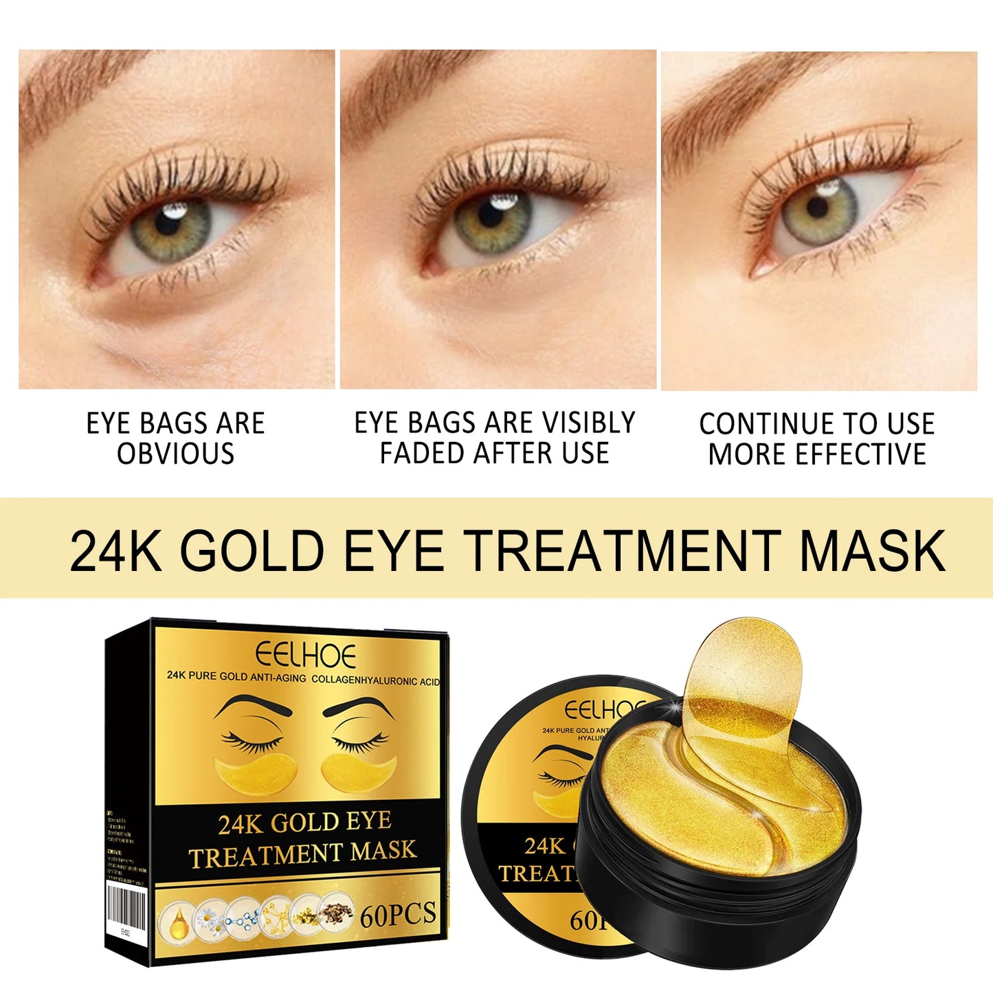 24K Gold Eye Mask