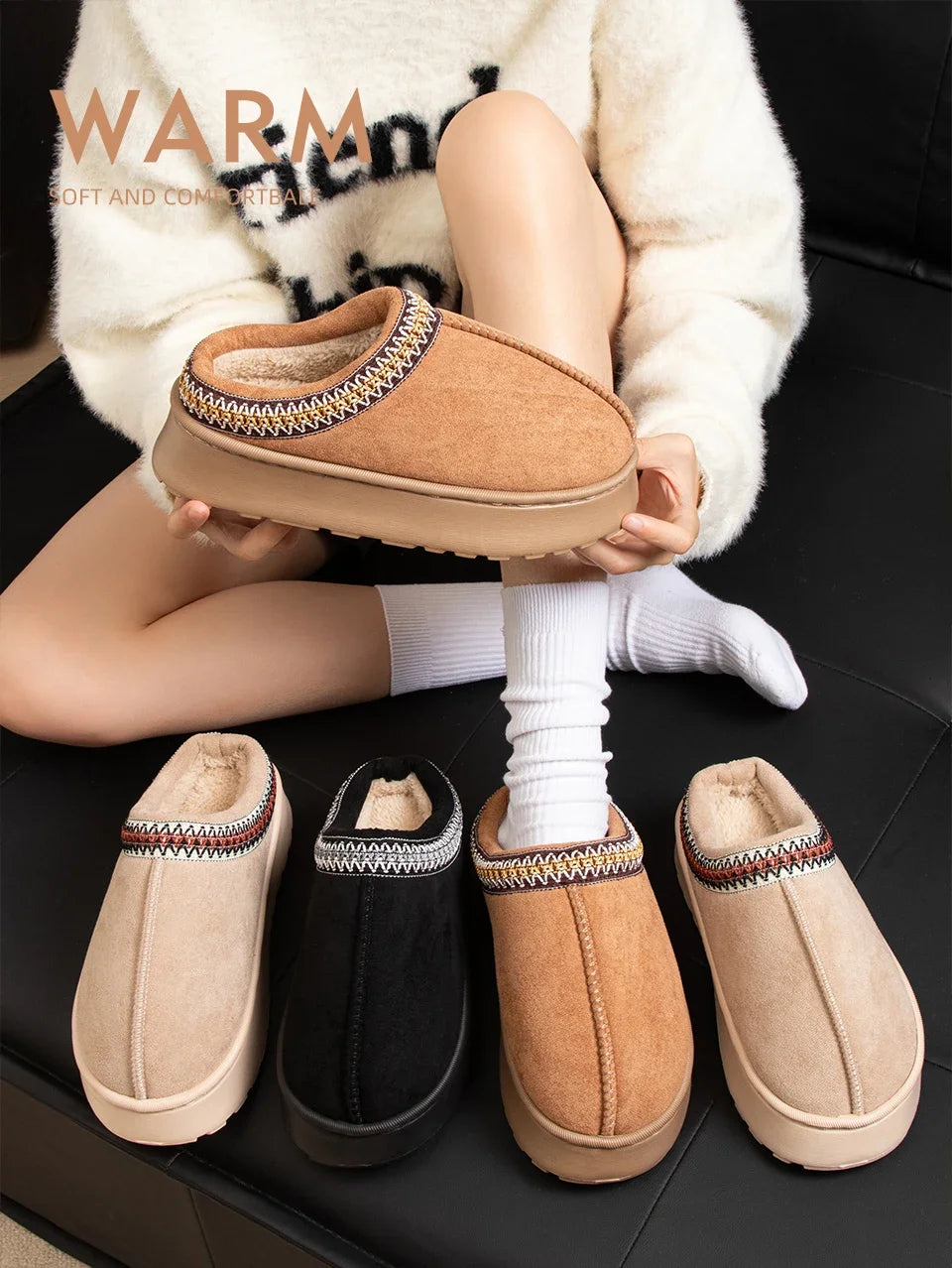 Hot Winter Women Slippers Plush